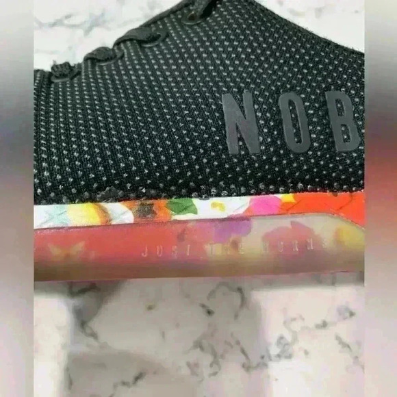 NOBULL Trainer Outwork  Woman’s Size 8.5 Black Design  Floral Low - Picture 11 of 12